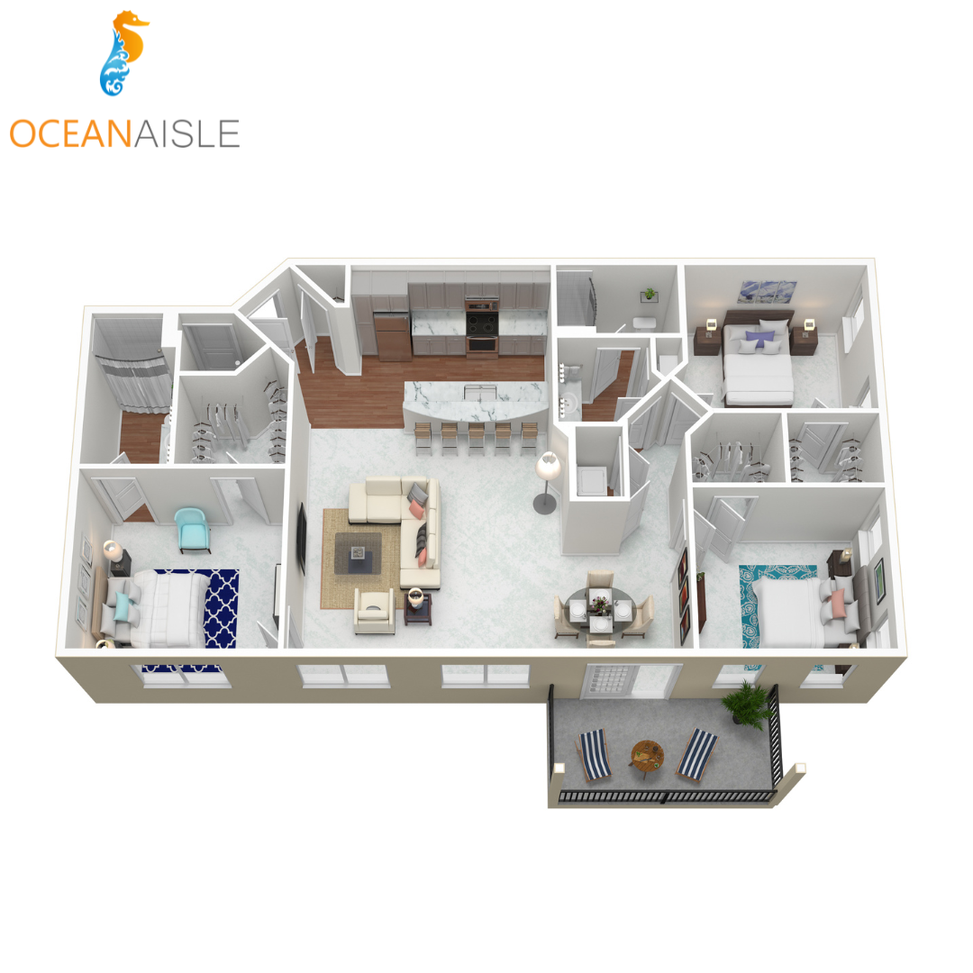 Ocean Aisle Floor Plan 3 bed-Brand New